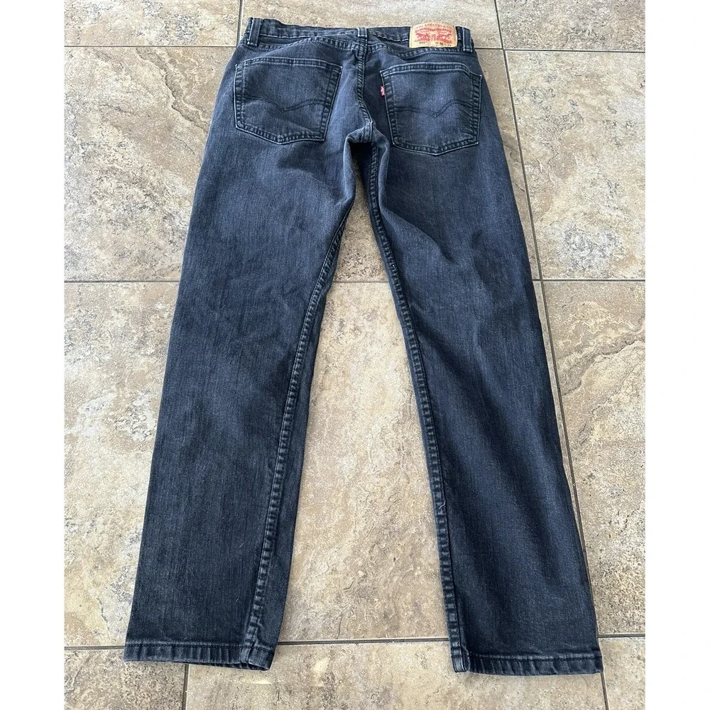 Levis 502 Jeans Mens Size 31x32 Black Denim Fit 30X29